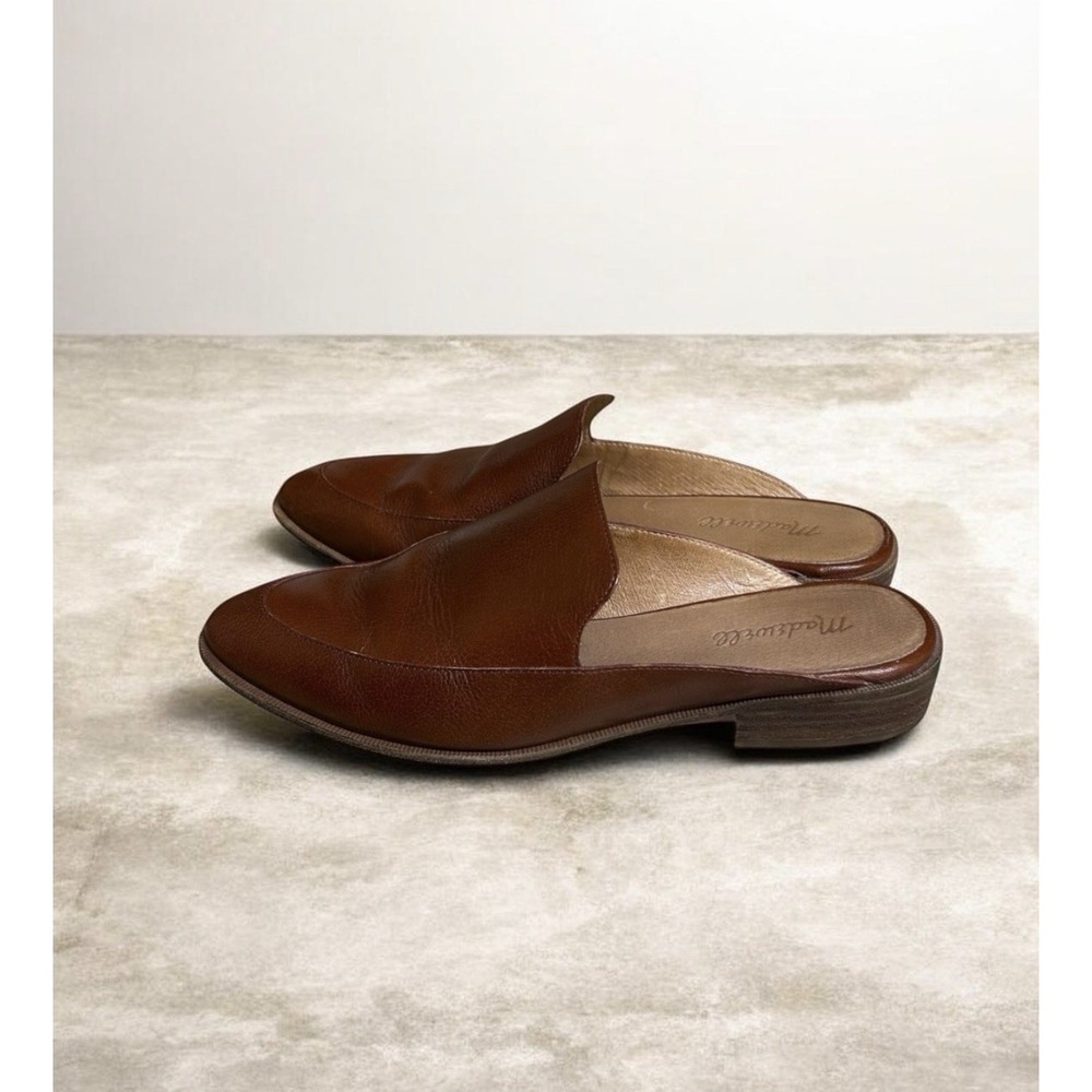 Madewell Frances Loafer Mule Leather Brown 8.5 Slip On Flat $138 - Picture 4 of 8